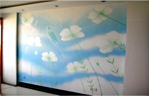  玉环画墙绘怎么画好白云的蓬松感？