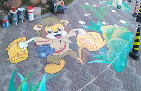  玉环夏季画地面彩绘会遇到的问题