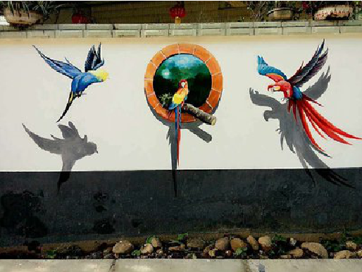  玉环视觉错位-3D墙绘设计