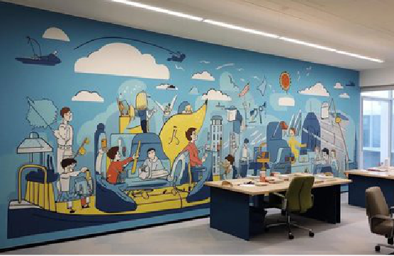 玉环办公室墙绘的特点。