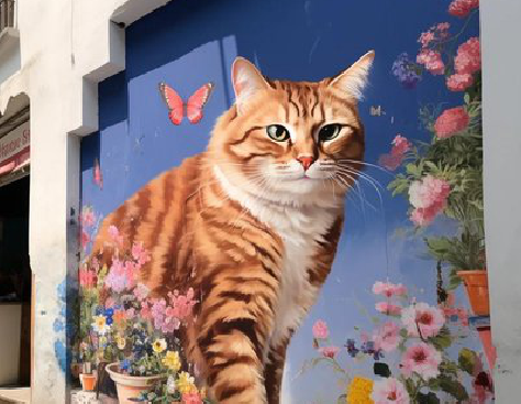  玉环自己绘制有个性的手绘墙