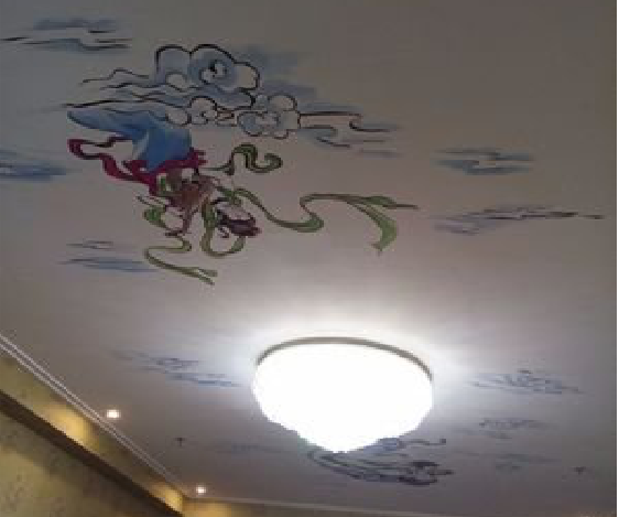  玉环如何快速绘制天花板上的手绘墙？